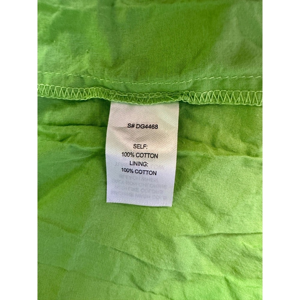 Slate & Willow Large Lime Green Eyelet  Midi Smocked /Scallop Dress Bodice - Picture 6 of 7